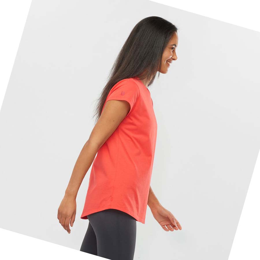 Camiseta Salomon OUTLIFE SCOOP HEM TEE W Mujer Naranjas | MX 2570ZUT